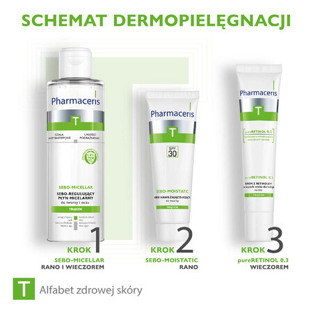 Pharmaceris T Pure Retinol 0.3 Nachtcreme gegen Erwachsenenakne, 40 ml