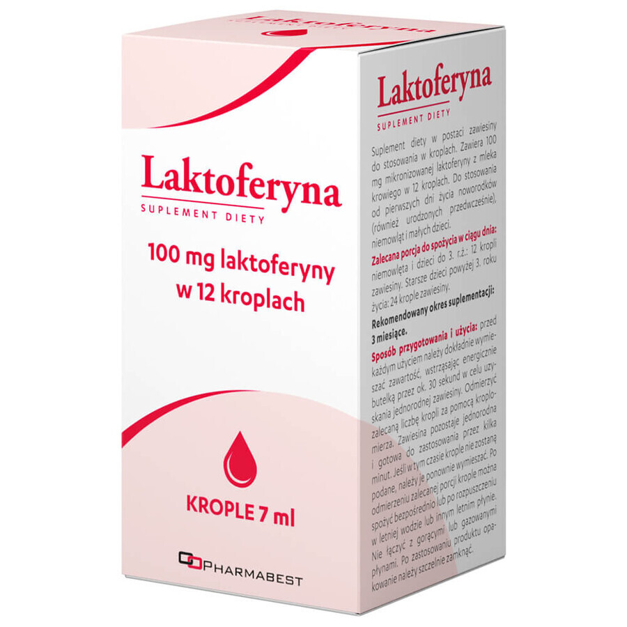 Pharmabest Lactoferrin, picături orale, 7 ml