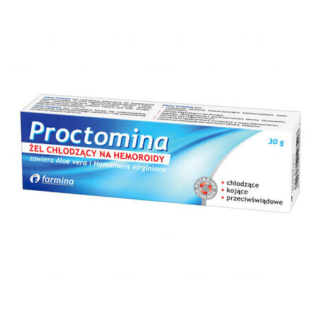 Proctomina, gel de răcire pentru hemoroizi, 30 g