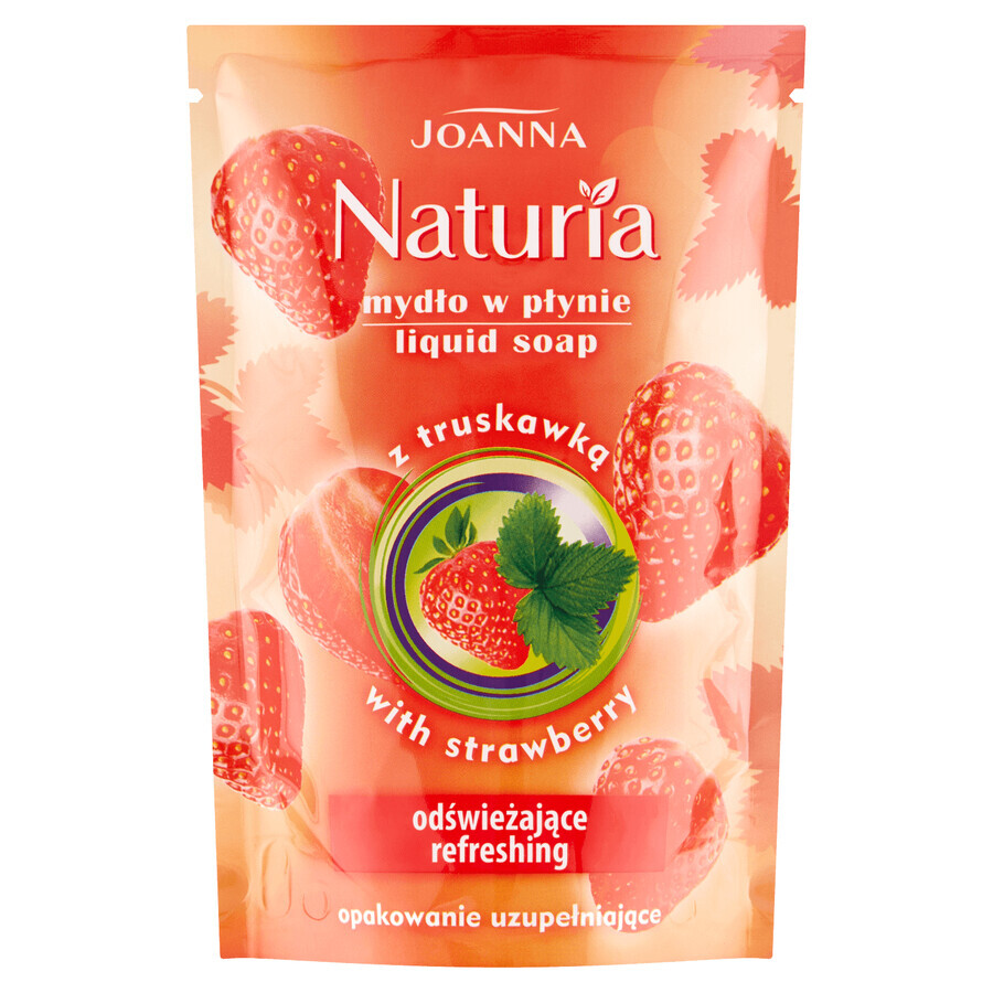 Joanna Naturia, săpun de căpșuni, rezervă, 300 ml