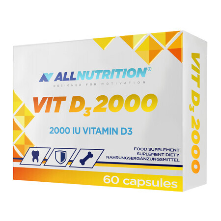 Allnutrition Vit D3 2000, vitamina D 2000 UI, 60 capsule