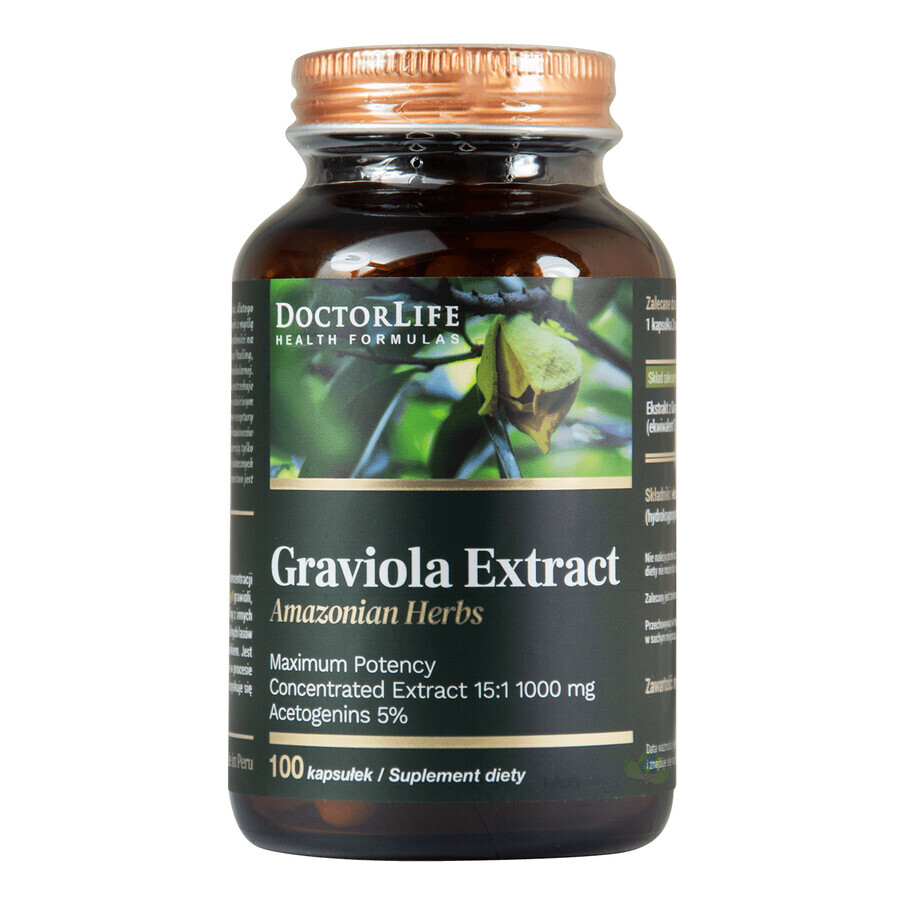 Doctor Life Graviola Extract, 100 capsule