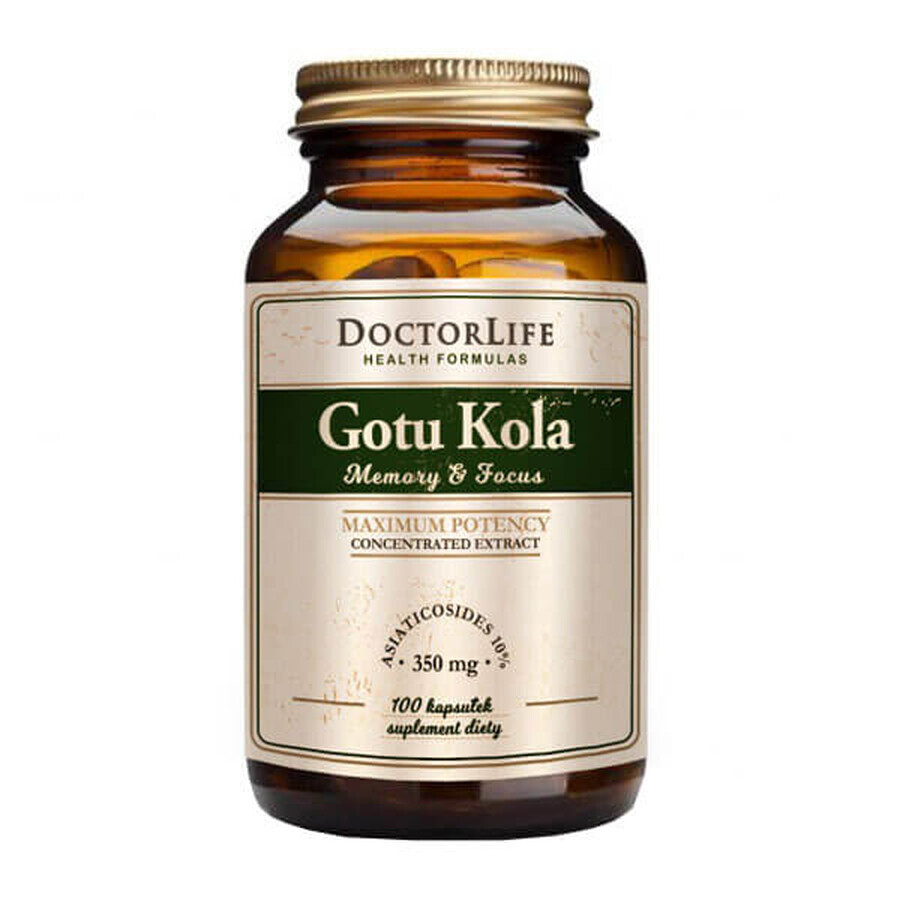 Doctor Life Gotu Kola, Centella Asiatica, 100 capsule