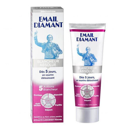 Email Diamant, pasta dentífrica blanqueadora, Blancheur Absolue, 75 ml