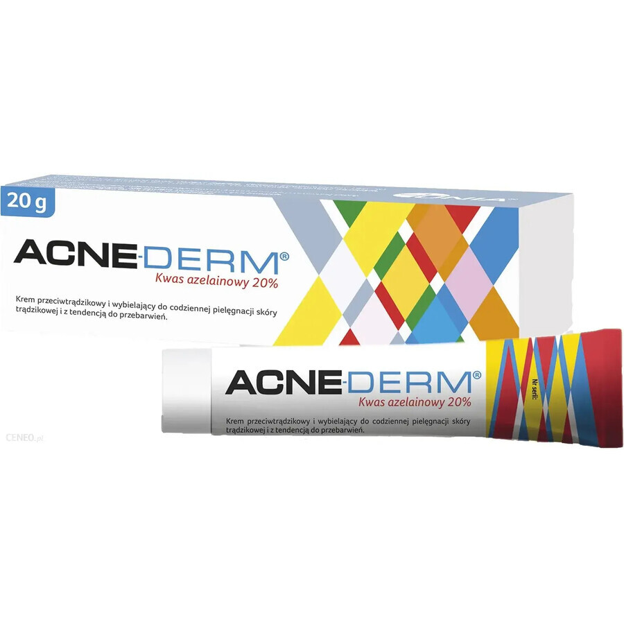 Acne-Derm, cremă antiacneică, acid azelaic 20%, 20 g