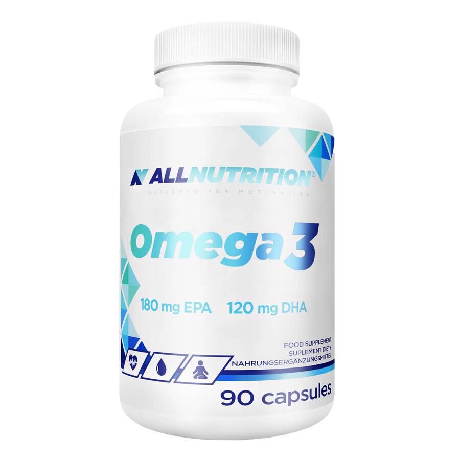 Allnutrition Omega 3, ulei de pește 1000 mg, 90 capsule