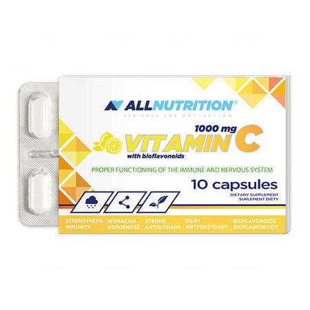 Allnutrition Vitamina C 1000 mg cu bioflavonoide, 10 capsule