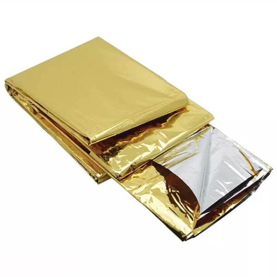 PASO pătură de urgență argintiu-auriu 210 x 160 cm, 1 buc.