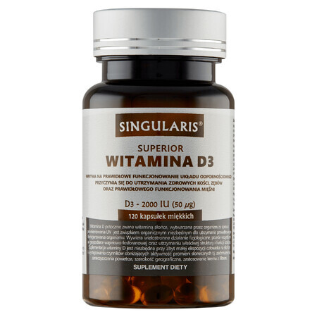 Singularis Superior, Vitamina D3 2000 UI, 120 cápsulas