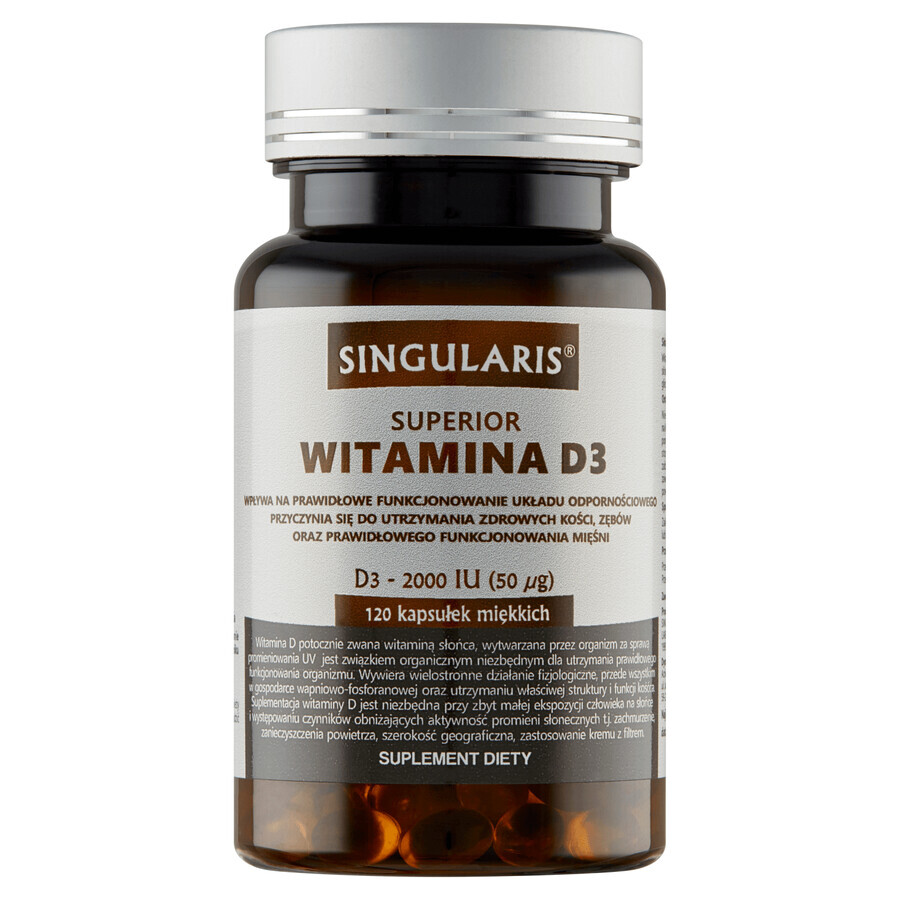 Singularis Superior, Vitamina D3 2000 UI, 120 cápsulas