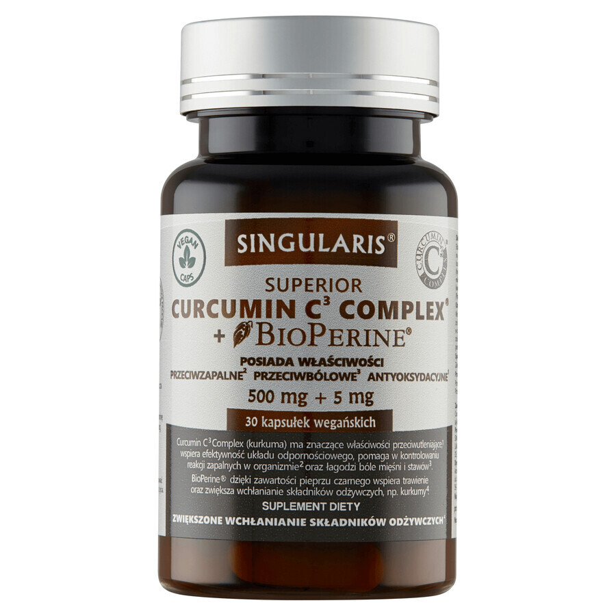 Singularis Superior Curcumin C3 Complex + Bioperine, 30 capsule