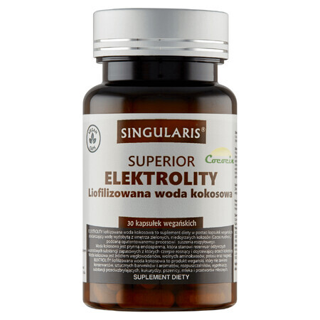Singularis Superior, Electrolytes, apă de cocos liofilizată, 30 capsule vegane