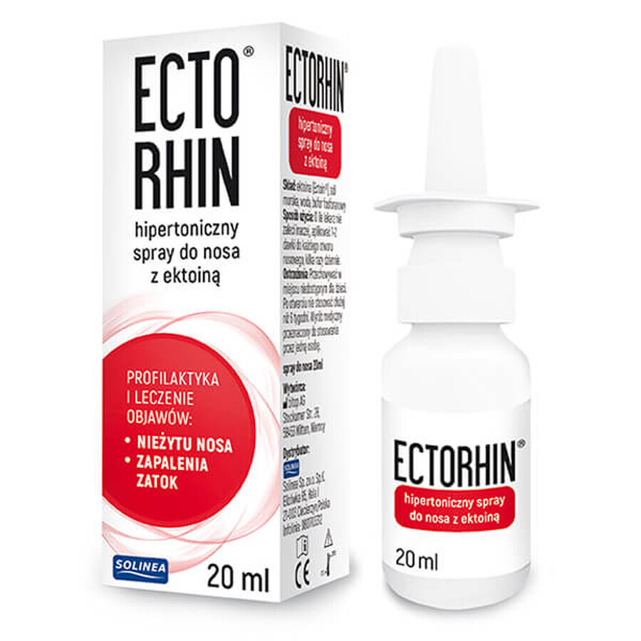 Ectorhin, spray nazal hipertonic cu ectoină, 20 ml