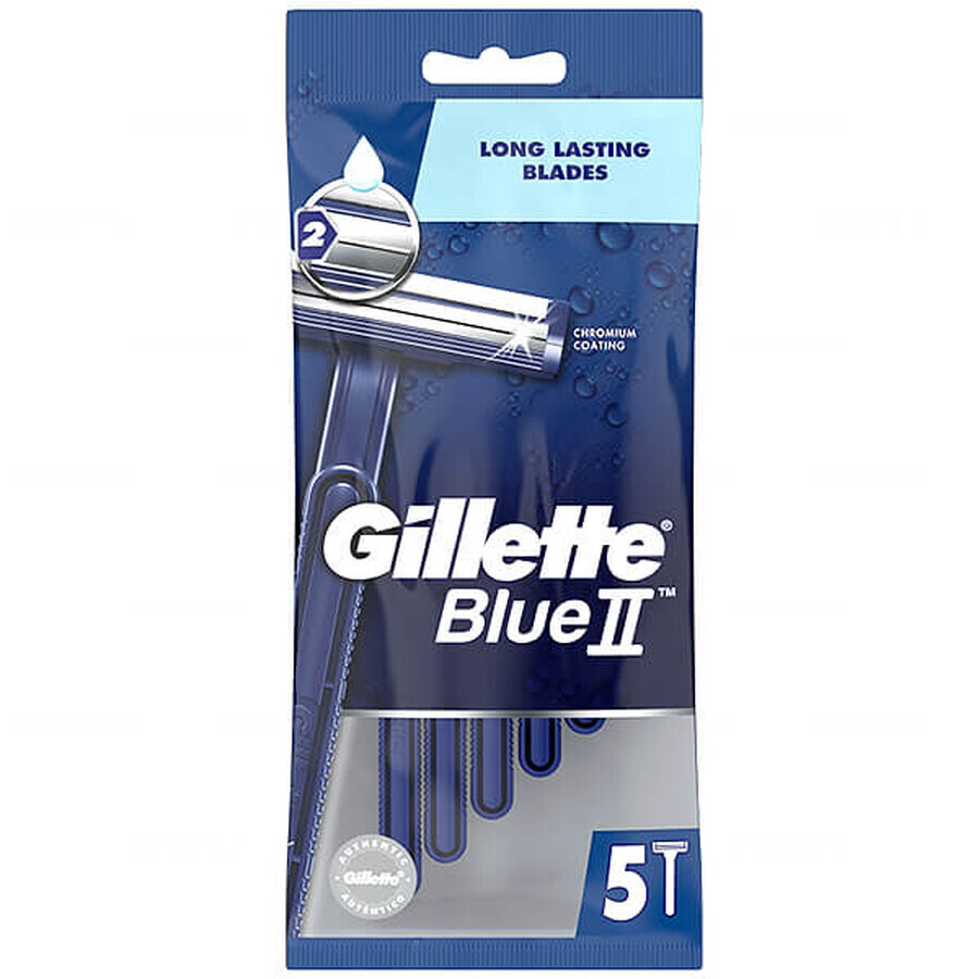 Gillette Blue II, aparate de ras de unică folosință, 5 bucăți
