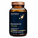 Doctor Life Resveratrol 250 mg, resveratrol with grape seed extract, 30 capsules