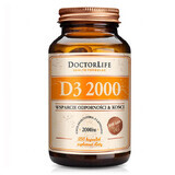 Doctor Life, Vitamina D3 2000, en aceite de oliva, 250 cápsulas