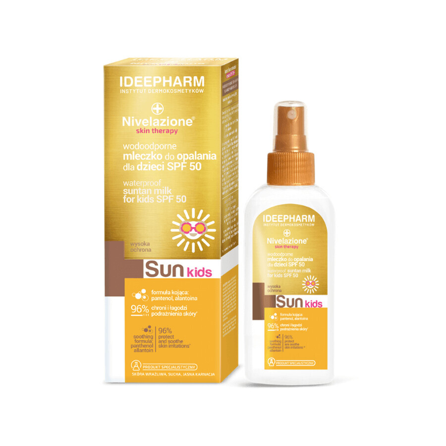 Nivelazione Skin Therapy Sun Kids, Loțiune solară rezistentă la apă pentru copii, SPF 50, 150 ml