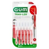 Sunstar Gum Trav-Ler, periuță pentru spații interdentare, 0,8 mm, 6 bucăți