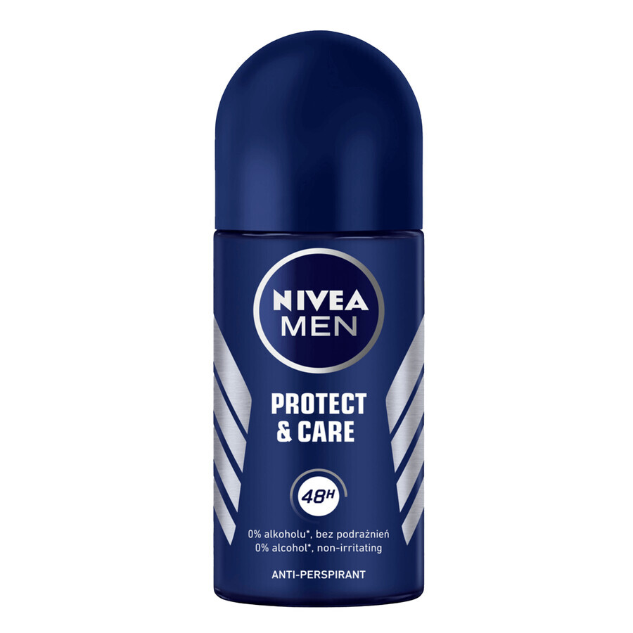 Nivea Men Protect & Care, antiperspirant roll-on pentru bărbați, 48h, 50 ml
