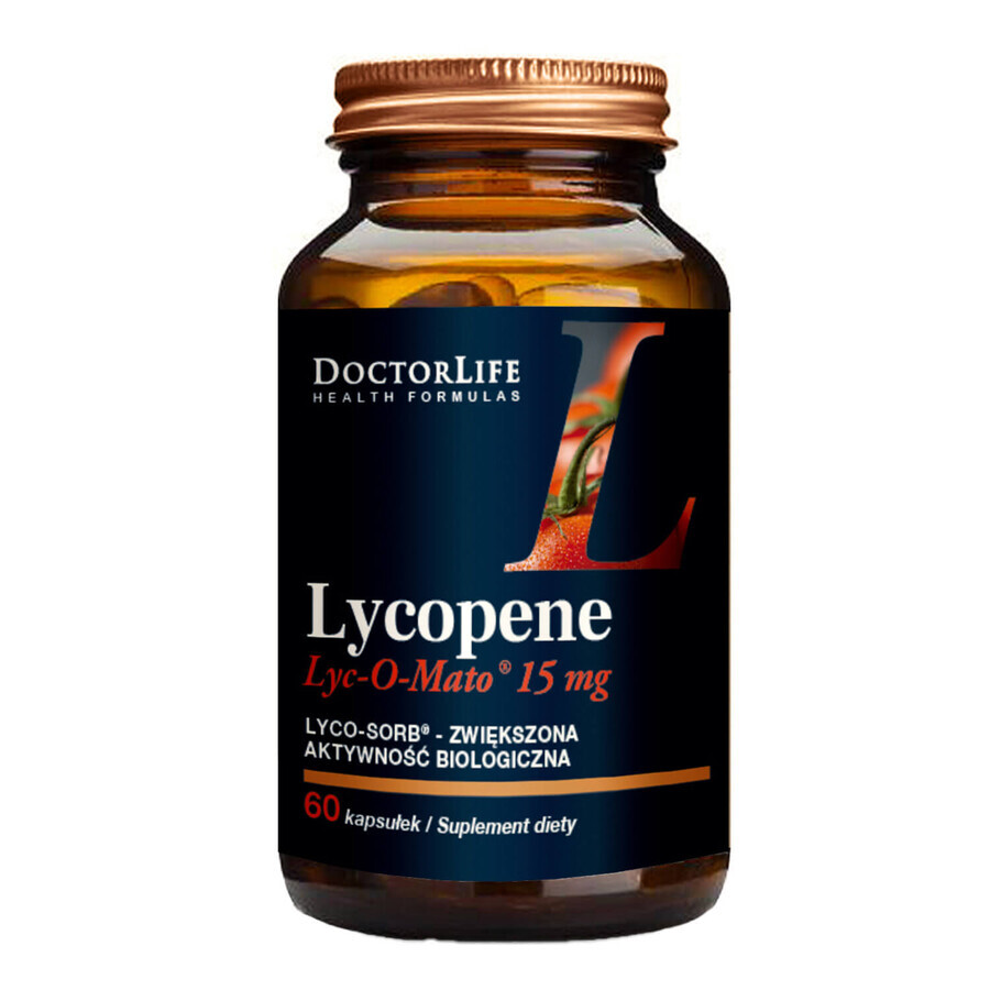 Doctor Life Lycopene Lyc-O-Mato 15 mg, lycopène, 60 gélules