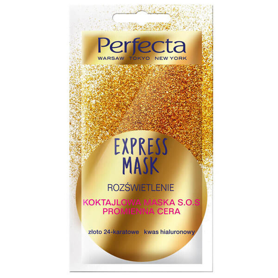 Perfecta Express Mask, Mască de cocktail S.O.S. pentru un ten radiant, 8 ml