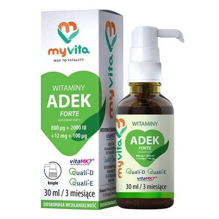 MyVita, Witaminy ADEK Forte, krople, 30 ml