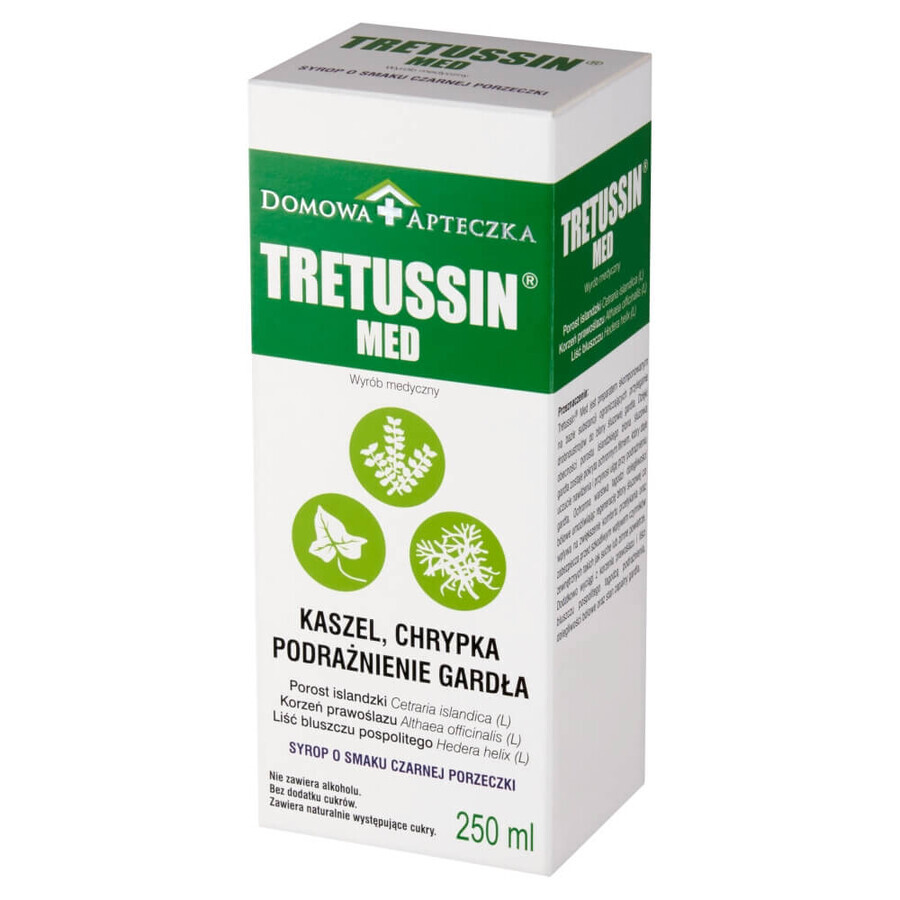 Tretussin Med, sirop, aromă de coacăze negre, 250 ml