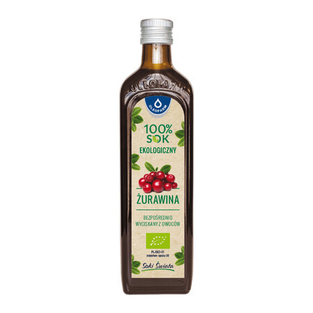 Oleaofarm Cranberry, 100% suc de fructe, 490 ml