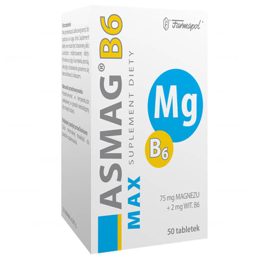 Asmag B6 Max, 50 tablets