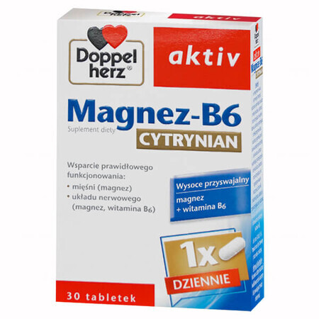 Doppelherz Aktiv Magnesium-B6 Citrat, 30 capsule