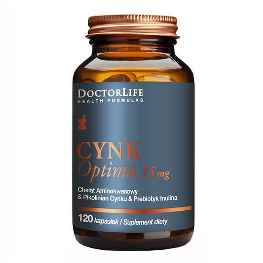 Doctor Life Zinc Optima, zinc 15 µg, 120 capsule