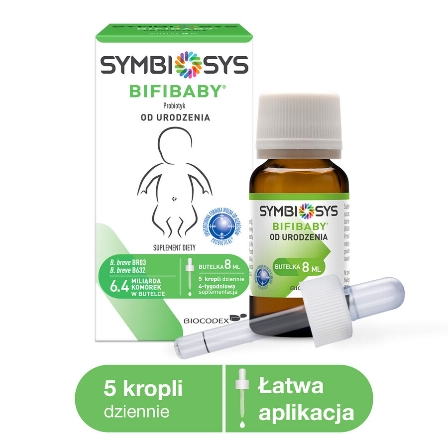 Symbiosys Bifibaby de la naștere, picături, 8 ml