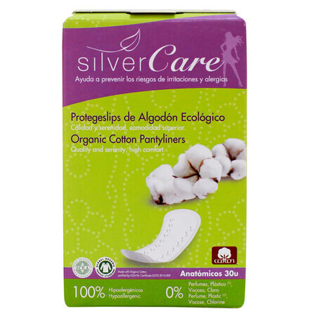 Silver Care tampoane igienice anatomice din bumbac organic, 30 buc.