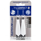 Elgydium Clinic Trio Compact, cepillos interdentales, 000, 6 piezas + 2 mangos