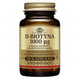 Solgar D-biotina 1000 μg, 50 cápsulas