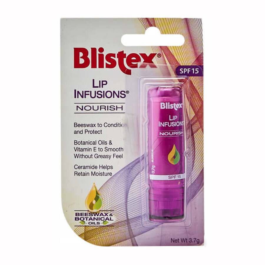 Blistex Infusions Nourish, balsam de buze, SPF 15, 3.7 g