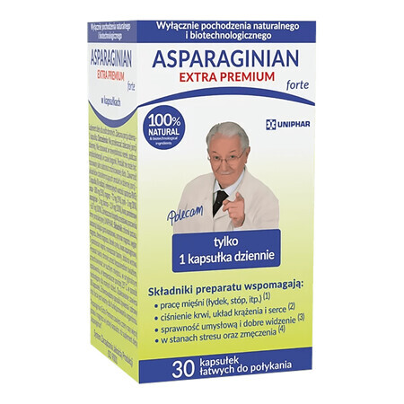 Asparaginate Extra Premium Forte, 30 gélules