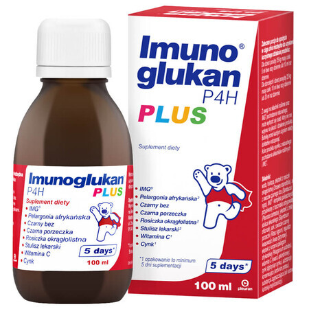 Imunoglukan P4H Plus, sirop pour enfants de plus de 3 ans et adultes, 100 ml