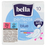 Bella Perfecta Ultra, Extra Soft sanitary towels with wings, blue, 10 pcs.