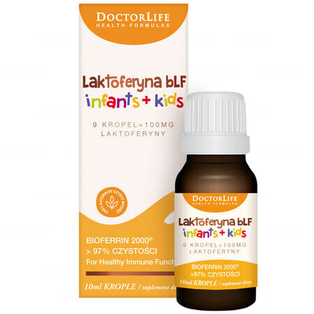 Doctor Life Lactoferrin bLF Infants + Kids 100 mg, picături, 10 ml