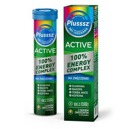 Plusssz Active 100% Energy Complex, 20 comprimate efervescente