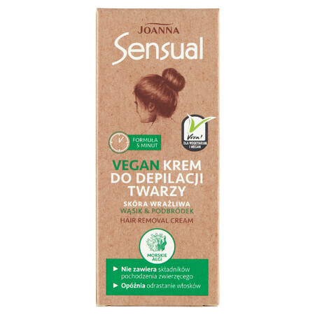 Joanna Sensuale, Crema Depilatoria Viso Vegan, 20g