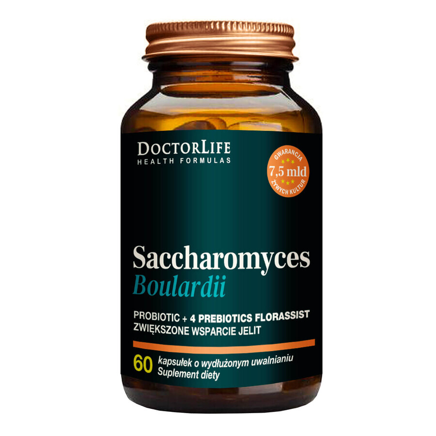 Doctor Life Saccharomyces Boulardii, 60 capsule cu eliberare prelungită