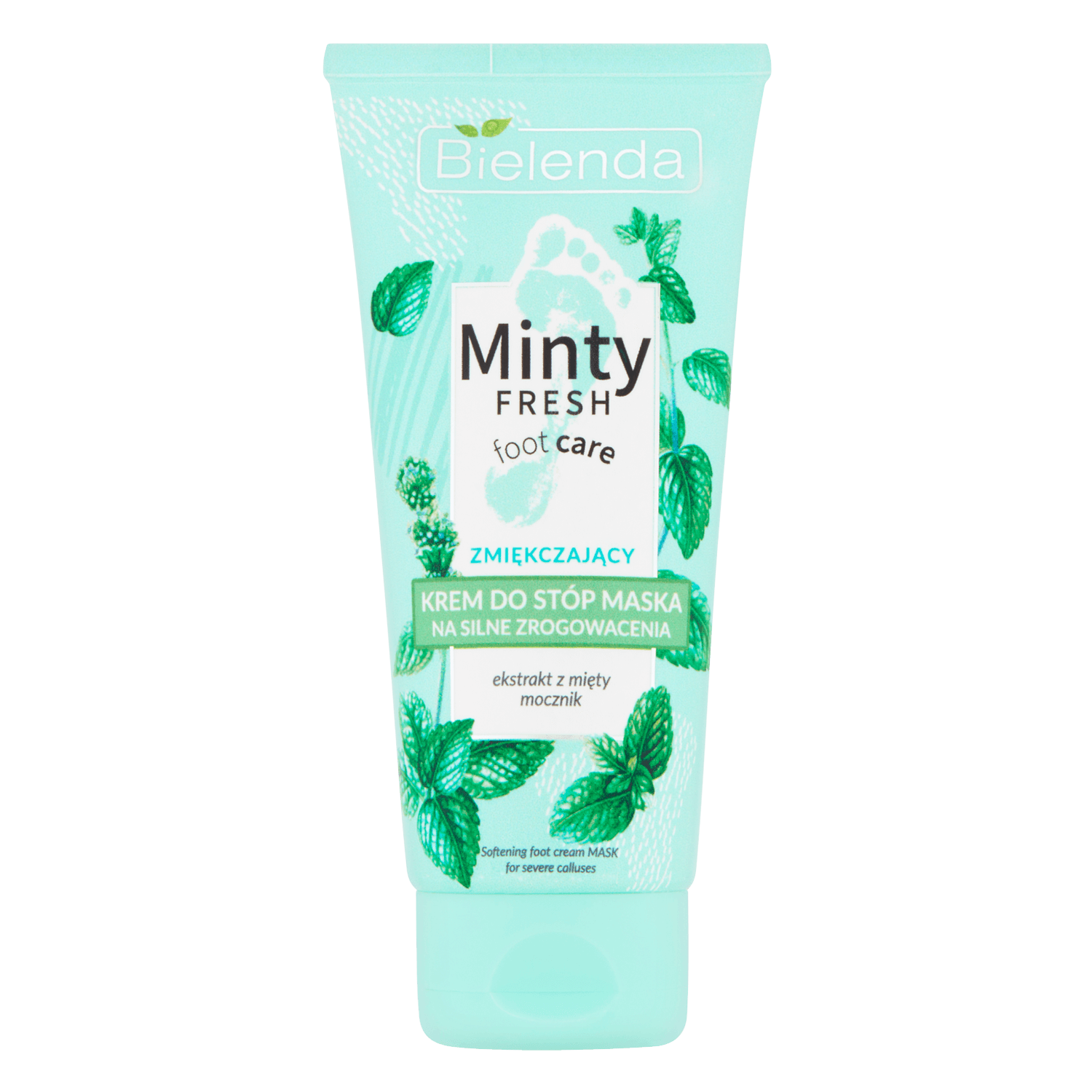 Bielenda Minty Fresh, Îngrijirea picioarelor, Cremă mască pentru keratoze severe, înmuiere, 100 ml