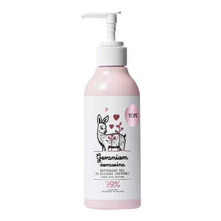 Yope Geranium și merișor, gel natural de igienă intimă, 300 ml