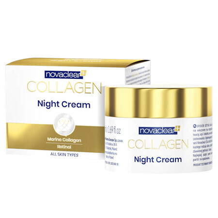 Novaclear Collagen, Cremă de noapte pentru fermitate și netezire, 50 ml
