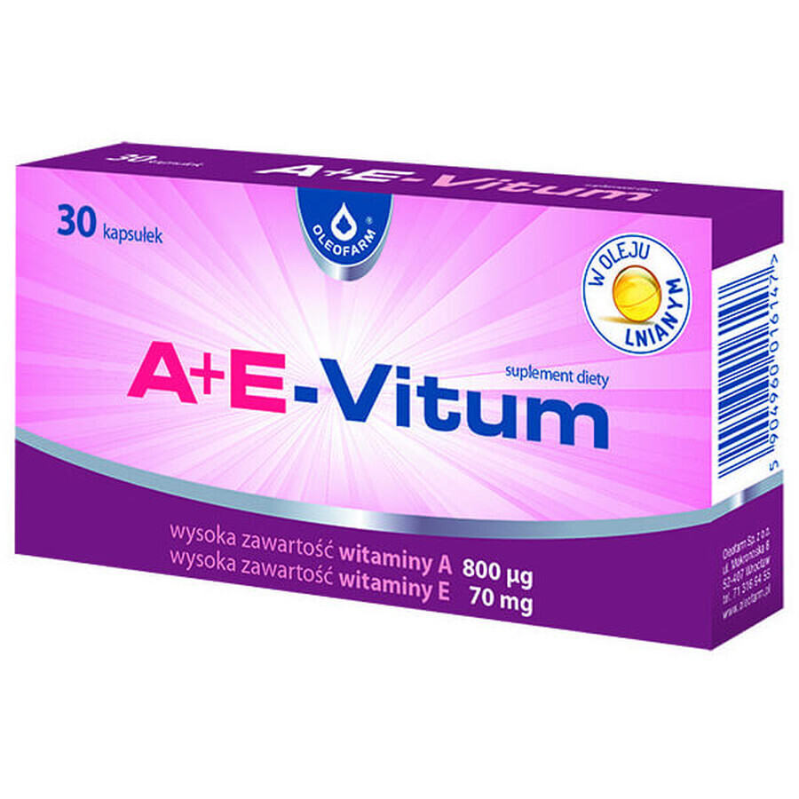 Oleofarm A+E-Vitum, vitamina A + E, 30 capsule