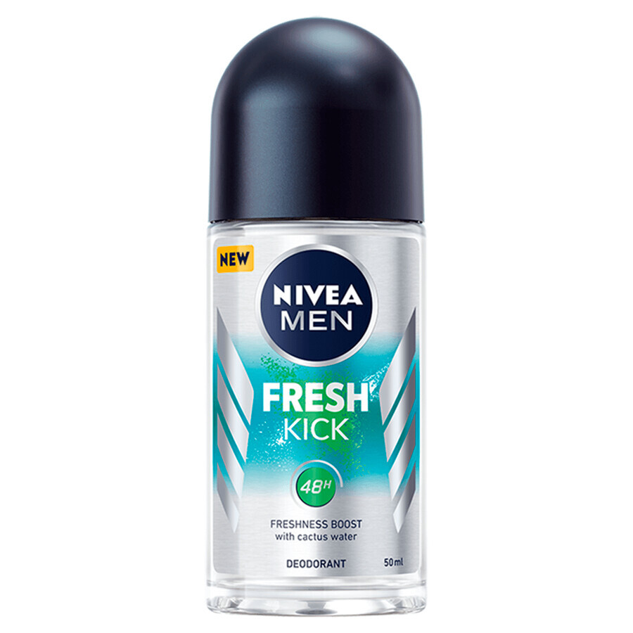 Nivea Men Fresh Kick, antiperspirant roll-on pentru bărbați, 50 ml
