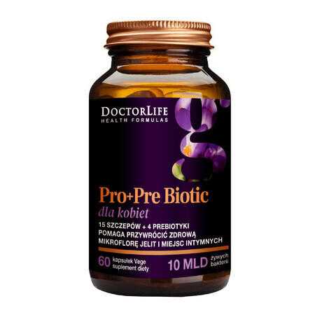 Doctor Life Pro+Pre Biotic pentru femei, 60 capsule vegetale