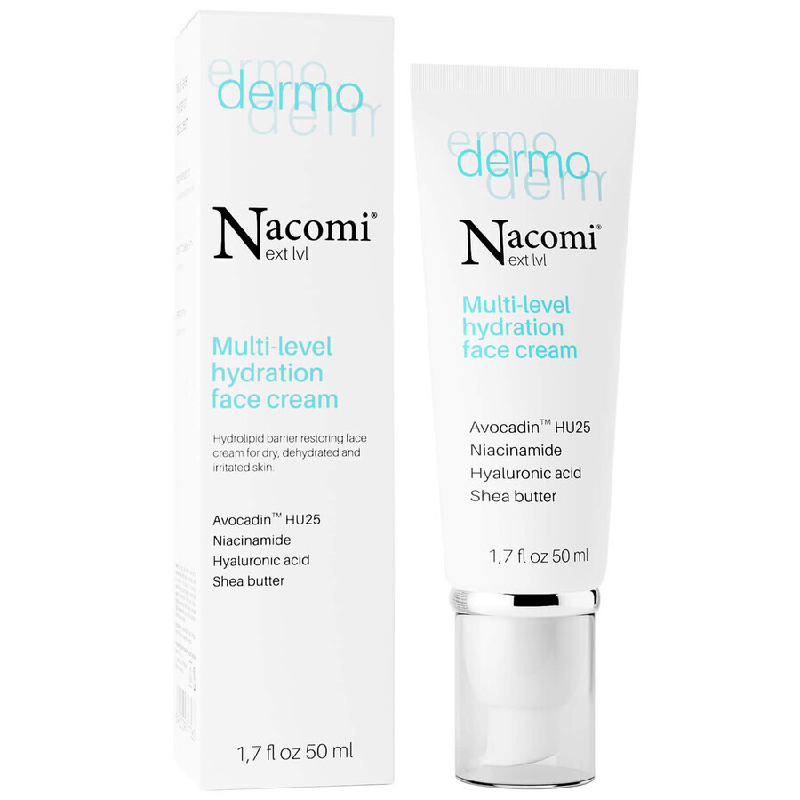 Nacomi Next Level Dermo, crème hydratante extrême pour le visage, 50 ml